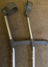 Image of Drive Lightweight Aluminium Forearm Double Adjustable Crutches Walking Aid -...