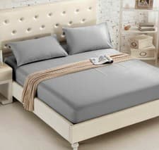 Image of FITTED SHEET 600 THREAD COUNT 100% EGYPTIAN COTTON BED SHEETS DOUBLE KING SIZE