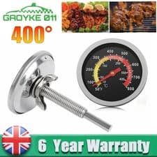 Image of Stainless Steel Grill BBQ Smoker Grill Thermometer Temperature Gauge 400°C