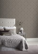 Image of Arthouse Ornate Motif Charcoal/Rose Gold Wallpaper – Elegant Luxury Design