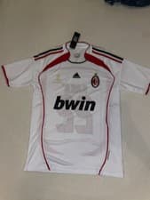 Image of AC Milan White Away Shirt . Brand New with tags. Size L