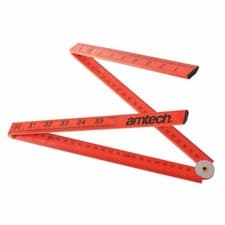 Image of Measuring Ruler 1m Folding Plastic Metric Imperial Marking Yard - Amtech P5185