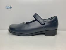 Image of Start-Rite Girls Samba Mary Jane Riptape School Shoes Navy Leather UK Size 5.5 F