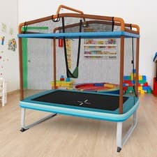 Image of 6 FT Kids Trampoline 3-in-1 Outdoor Indoor Trampoline w/ Swing & Horizontal Bar