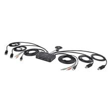 Image of StarTech.com 2-Port Dual-Monitor DisplayPort Cable KVM Switch 4K 60Hz Compact KV