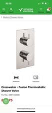 Image of Round Thermostatic Mixer Shower Valve - Concealed Twin Outlet Silver, Chrome