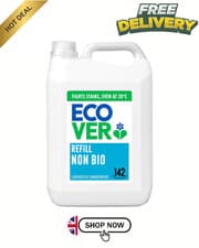 Image of Ecover Non Bio Laundry Detergent 5L Refill 142 Washes Lavender & Sandalwood