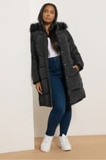 Image of Yours Curve Women's Plus Size Puffer Midi Coat