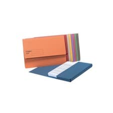 Image of Exacompta (PACK OF 50) Guildhall Document Wallet Foolscap Assorted GDW1-AST