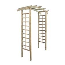 Image of Cerland Luna Curved Wooden Garden Arch 2.2m Tall Pressure Treated Trellis Panels