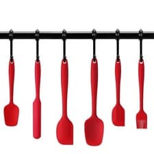 Image of Silicone Spatula 6 PCS Heat Resistant Non-Stick Rubber set for cooking & Baking