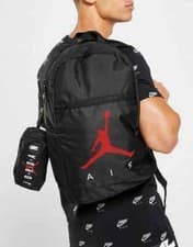 Image of Air Jordan Nike backpack work school office black 2 PIECES PENCIL CASE new