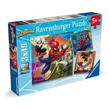 Image of Ravensburger Spiderman 3 x 49 Piece Jigsaw Puzzle Set For Kids And Families Marv