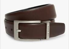 Image of Ted Baker Karmer Reversible Leather Belt Size 30 RRP £ 50.00