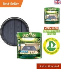 Image of Textured Urban Slate Decking Stain, 2.5L - Anti-Slip & Weather Resistant