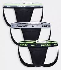 Image of MENS NIKE DRI FIT EVERYDAY COTTON STRETCH JOCK STRAP 3 PACK BRIEFS BOXERS L / XL