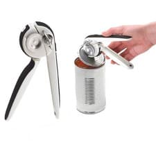 Image of Chef’n EZ Squeeze Can Opener – One-Handed Stainless Steel Magnetic Black/White