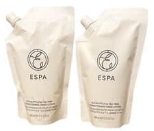 Image of ESPA Eucalyptus and Tea Tree Nourishing Hand cream Lotion 400ml x 2