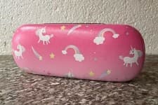 Image of REDUCED!! Cute Unicorn Ombre Hard Shell Glasses Case Bright Colours - RRP £10