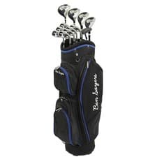 Image of Ben Sayers M8 Graphite 13 Piece Package Set with 6 Way Cart Bag - Black/Blue