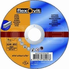 Image of Cutting Disc Flat 125mm x 2.0mm - Straight Clean Cutting - Flexovit 66252920431