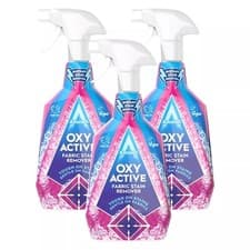 Image of 3x Astonish Oxy Active Fabric Stain Remover 750ml Spray Tough On Stains