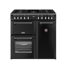 Image of Stoves Richmond 90cm Dual Fuel Range Cooker Black ST RCA RICH 90DF Grade C