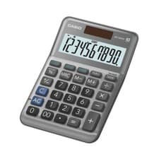 Image of Casio MS-100FM 10 Digit Desktop Calculator Silver MS-100FM-WA-UP *FREE DELIVERY*