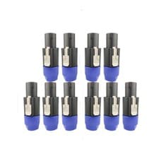 Image of 10Pcs Speakon Male Plug Speaker 4 pin Type Audio Cable Connector