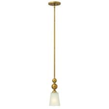 Image of 1 Bulb Ceiling Pendant Light Fitting Vintage Brass LED E27 60W Bulb