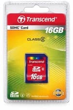 Image of Transcend 16 GB, Class 2- SDHC Card