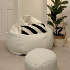 Image of Waffle Slouchbag Adult Bean Bag Chair - Home Lounge & Bedroom Decor - 90 x 100cm