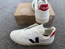 Image of VEJA V-10 - ExtraWhite Nautico Pekin Leather Unisex - Size UK 8 Women / UK 7 Men