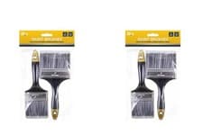 Image of 4 Pack 3 + 4 Inch Shed Fence Wall Paint Brush Set Painting Decorating Brushes