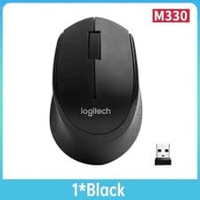 Image of Logitech M330 Silent Plus Mouse, Wireless, Quiet Click, Black