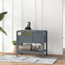 Image of PawHut Wooden Tortoise House w/ Run, Shelter, Shelf, Lamp Holder - Brown