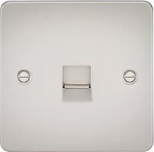 Image of Knightsbridge Flat Plate Telephone Extension Secondary Wall Single Socket Outlet