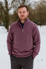 Image of Crew Clothing Navy French Rib 1/2 Zip Jumper Grape XL BNWT RRP £65