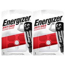 Image of Energizer 303/357 SR44W V357 V303 1.55V Button Cell Batteries x 2