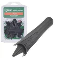 Image of ALM FL245 PLASTIC BLADES TO FIT FLYMO MICRO COMPACT 30 LAWNMOWERS PACK OF 10 NEW
