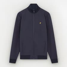 Image of Lyle & Scott Soft Shell Jacket Size L Dark Navy Zip Through Funnell Neck