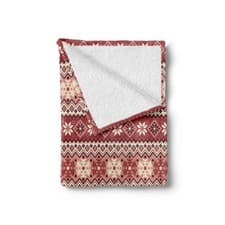 Image of Nordic Soft Flannel Fleece Throw Blanket Scandinavian Xmas Snow