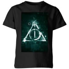 Image of Harry Potter Hallows Painted Kids T-Shirt | Official Licensed | Black