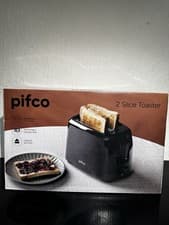 Image of Pifco 2- Slice Toaster (Black) suitable for 400g bread slice, 6 browning control