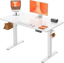 Image of Electric Standing Desk Height Adjustable 140 X 70Cm Sit Stand Home Office Desk