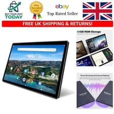 Image of Versatile 10.1 inch Black Tablet: Android 10, Dual Cameras, Long Lasting Battery