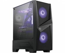 Image of MSI MAG FORGE 100M Mid Tower Gaming Computer Case 'Black, 2x 120mm RGB PWM Fan,