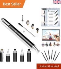Image of Universal Capacitive Stylus Pen, High Precision, 4 Replacement Tips