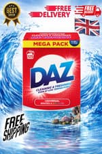 Image of Daz Washing Powder 125 Washes – Family Pack Laundry Detergent for Brilliant