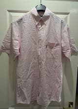 Image of BNWOT Gant Reg Fit Broadcloth Gingham ss Shirt Sz Med (V11)